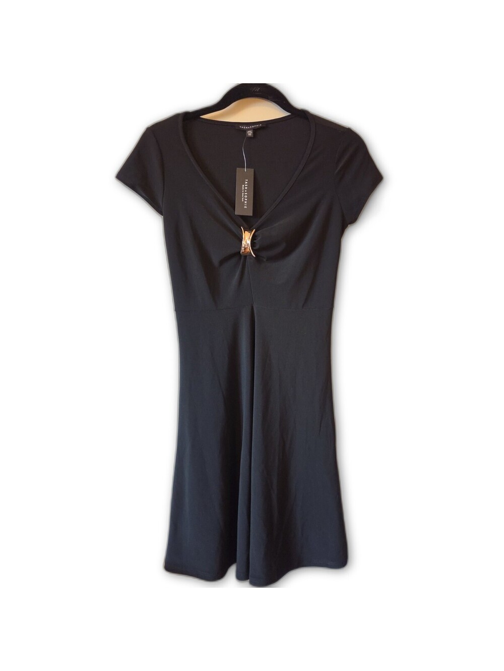 Tash + Sophie Little Black Slip Dress Size XS USA Silky Feel